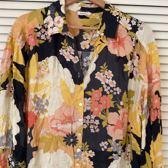 Spell Tyler Floral Shirt Small - Picture 4 of 5